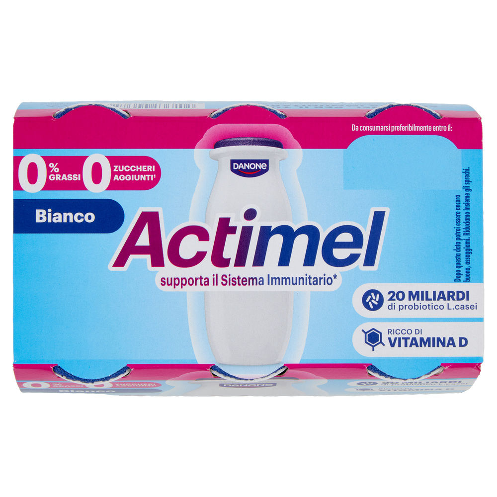 ACTIMEL 0% GRASSI  DANONE BIANCO 6X100 G - 4