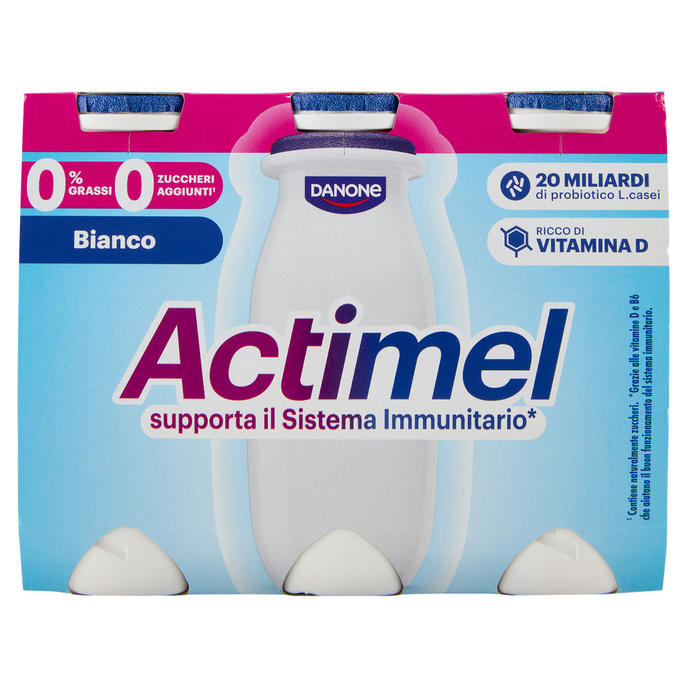 ACTIMEL 0% GRASSI  DANONE BIANCO 6X100 G - 0