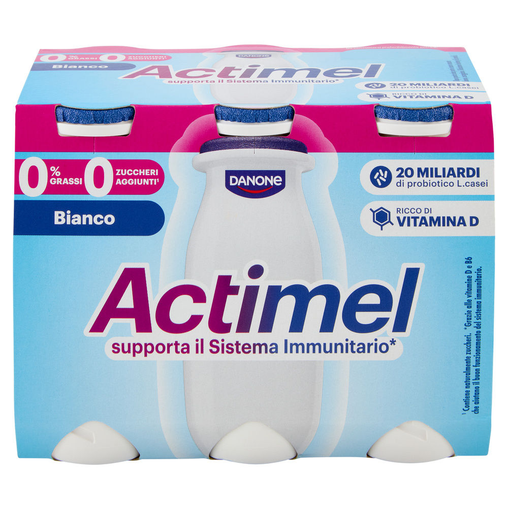 ACTIMEL 0% GRASSI  DANONE BIANCO 6X100 G - 5