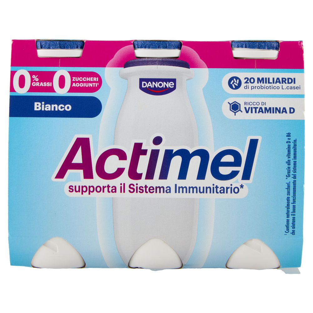 ACTIMEL 0% GRASSI  DANONE BIANCO 6X100 G - 3