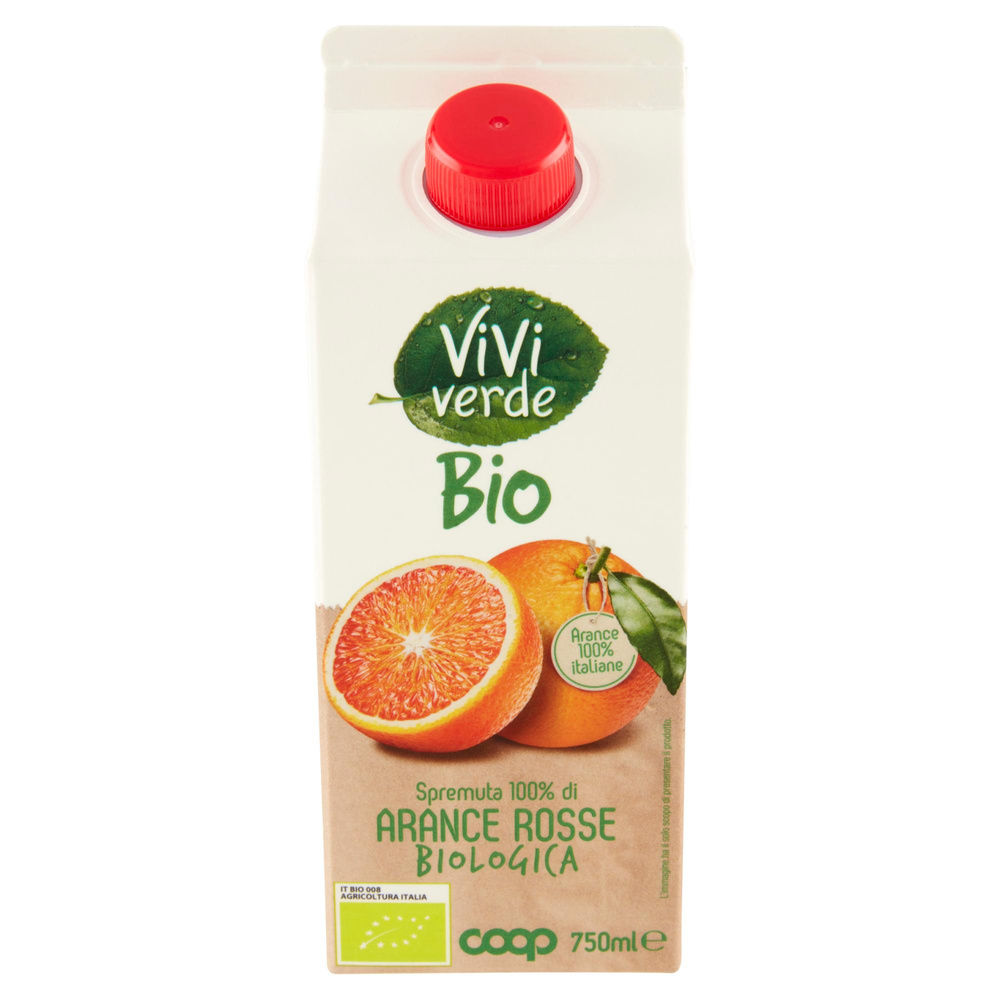 SPREMUTA VIVI VERDE COOP 100% ARANCIA ROSSA BIO BRICK 750 ML - 2
