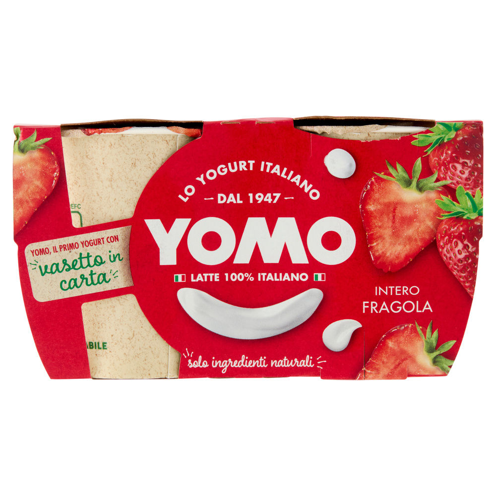 YOGURT YOMO 100% NATURALE FRAGOLA 2X125 G - 0