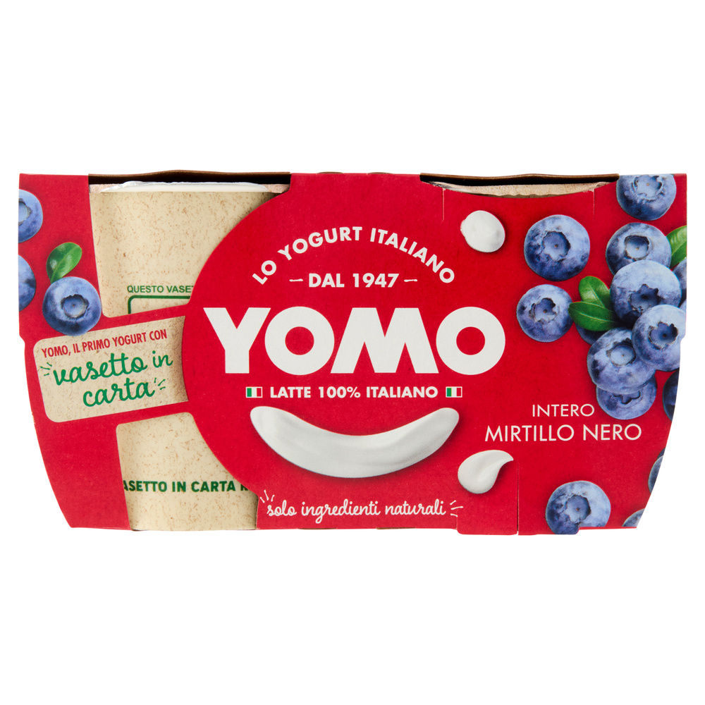 YOGURT YOMO 100% NATURALE MIRTILLI NERI 2X125 G - 0