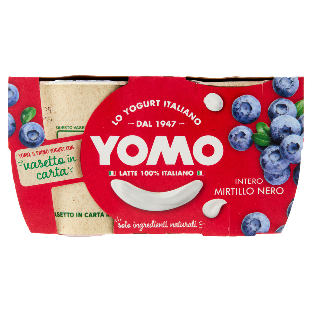 YOGURT YOMO 100% NATURALE MIRTILLI NERI 2X125 G - 4