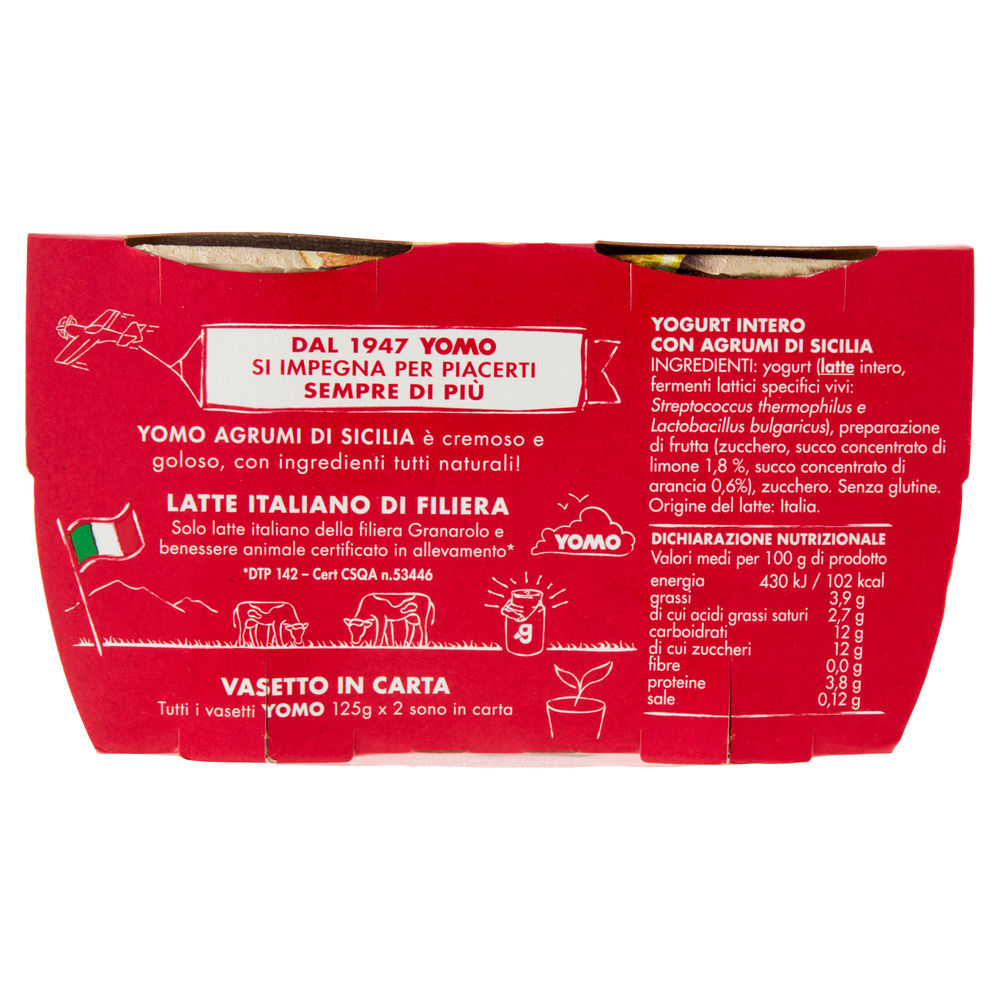 YOGURT YOMO 100% NATURALE AGRUMI DI SICILIA 2X125 G - 1