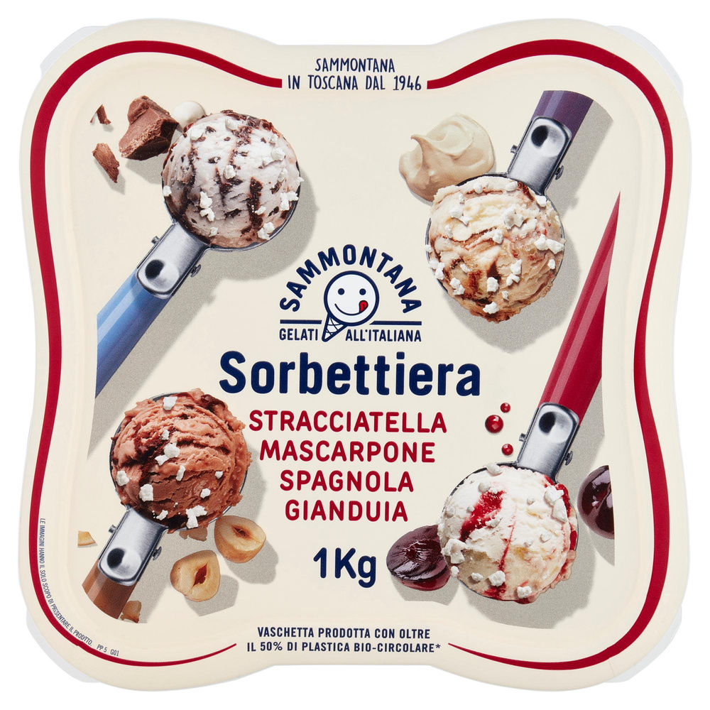 GELATO SPAGN/STRAC/NOCC/MASC.SORBETTIERA SAMMONTANA VASCHETTA 1KG - 0