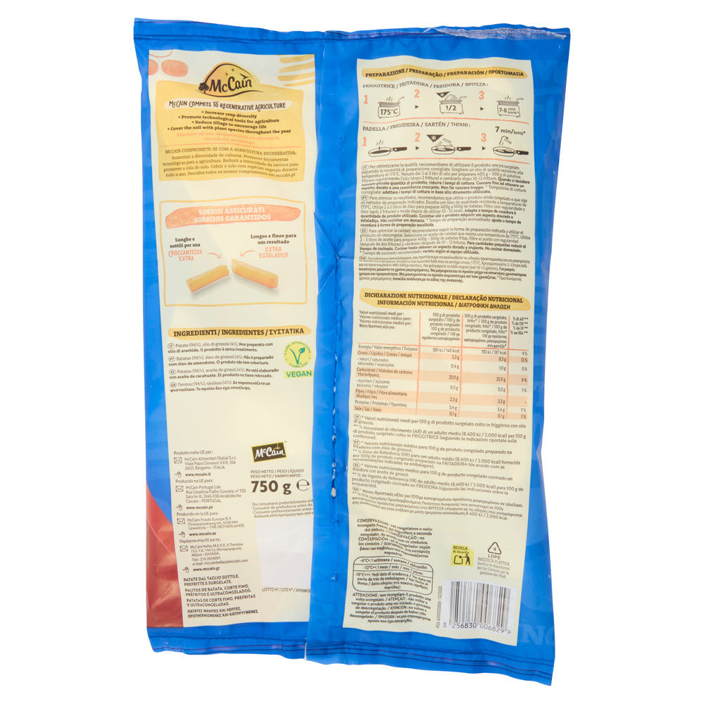 PATATE SOTTILI GOLDEN LONG MCCAIN BUSTA GR. 750 - 1