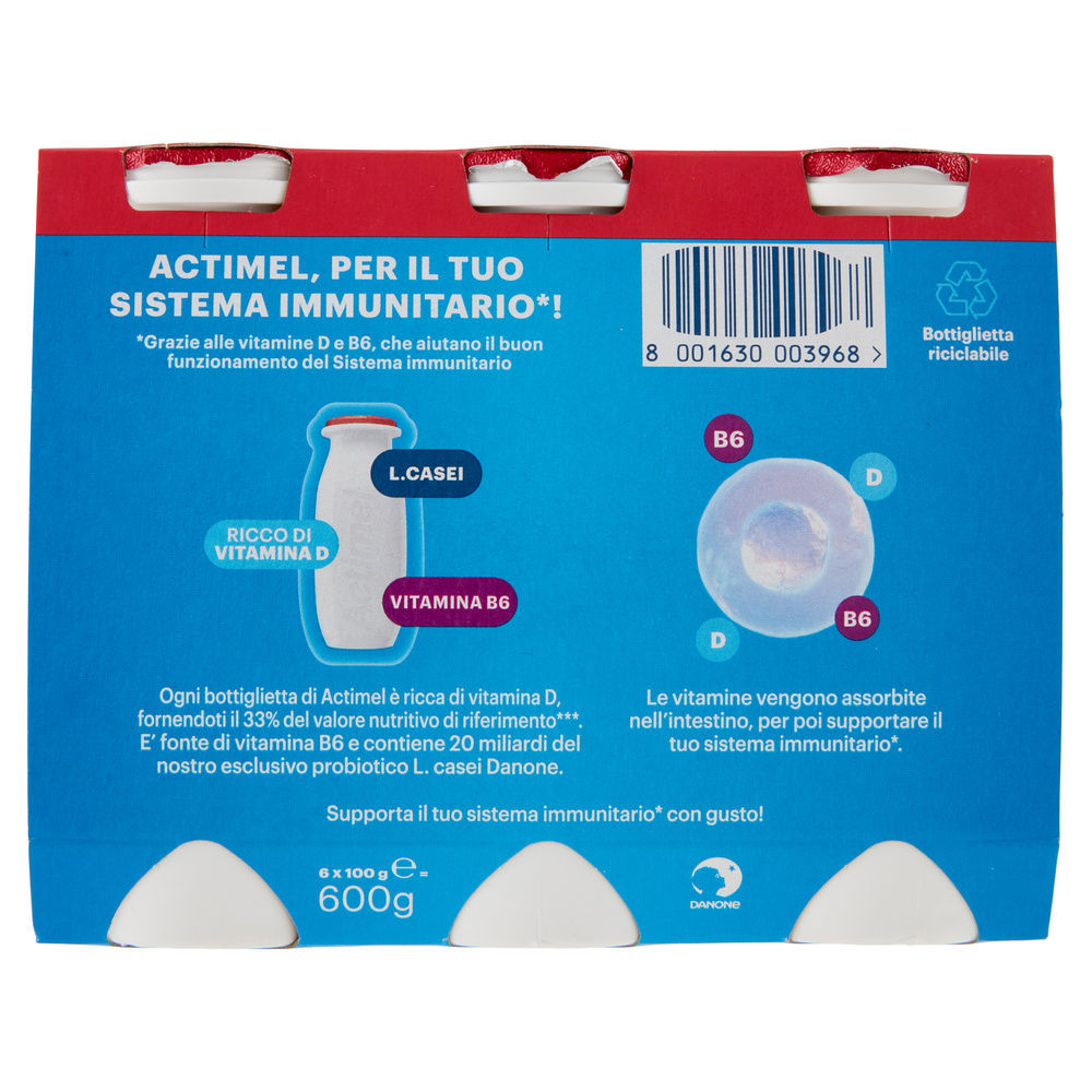 ACTIMEL DANONE FRAGOLA 6X100 G - 1