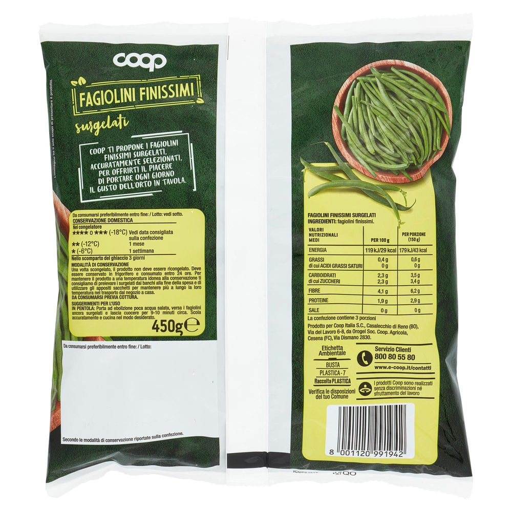 FAGIOLINI FINISSIMI COOP BUSTA G 450 - 2