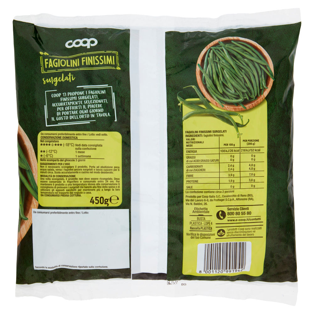 FAGIOLINI FINISSIMI COOP BUSTA G 450 - 3
