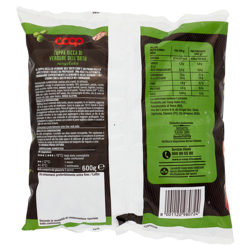 ZUPPA RICCA DI VERDURE DELL'ORTO COOP BUSTA SURG. G 600 - 1