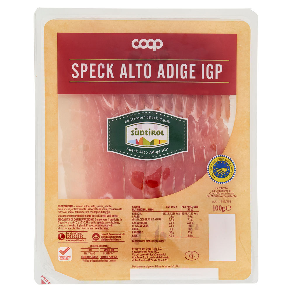 SPECK ALTO ADIGE IGP COOP VASCHETTA G 100 - 0