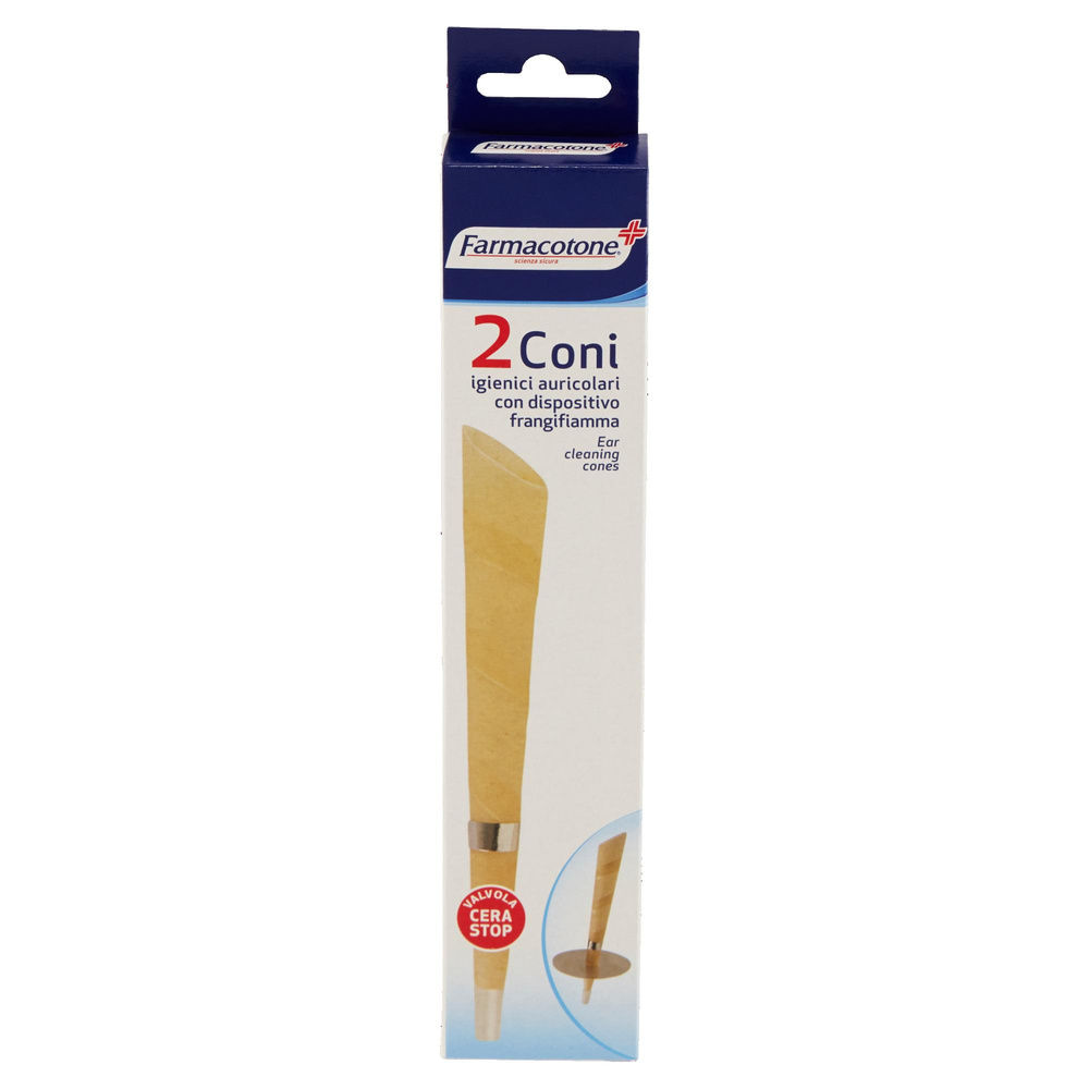 CONO AURICOLARE CON VALVOLA SICUREZZA FARMACOTONE BLISTER 2PZ - 2
