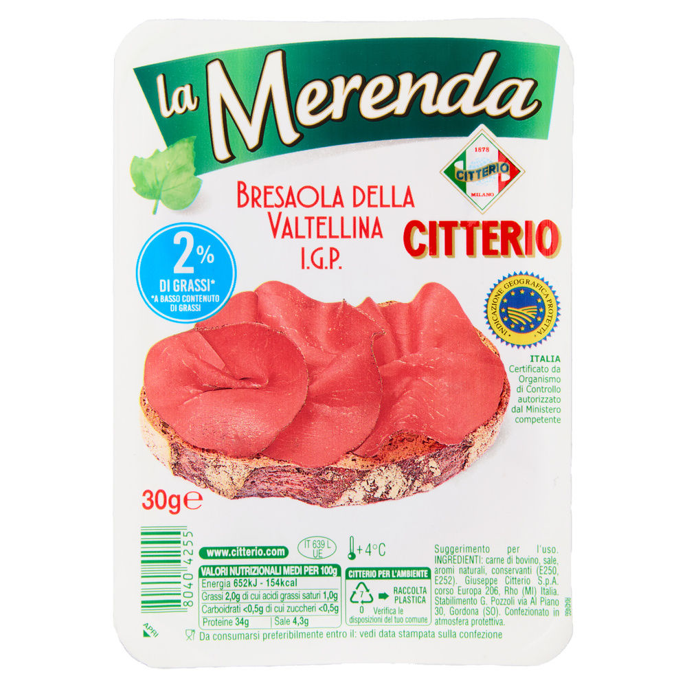 BRESAOLA DELLA VALTELLINA IGP MERENDA CITTERIO G 30 - 2