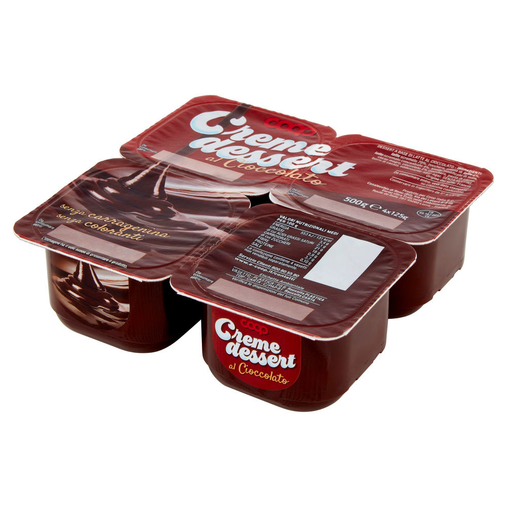 CREME DESSERT AL CIOCCOLATO COOP 4X125 G - 8