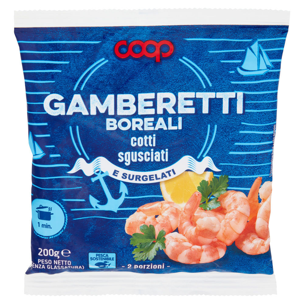 GAMBERETTI BOREALI COOP SGUSCIATI SURGELATI BUSTA G 200 - 10