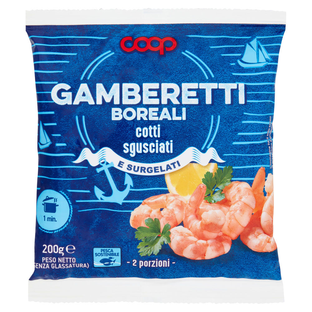 GAMBERETTI BOREALI COOP SGUSCIATI SURGELATI BUSTA G 200 - 15