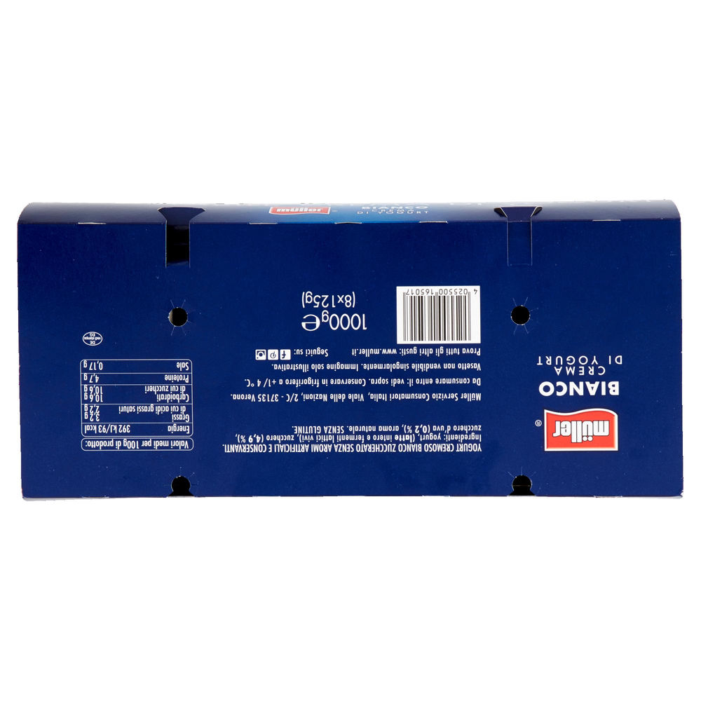 CREMA DI YOGURT MULLER BIANCO INTERO MPK PZ 8X125 G - 1