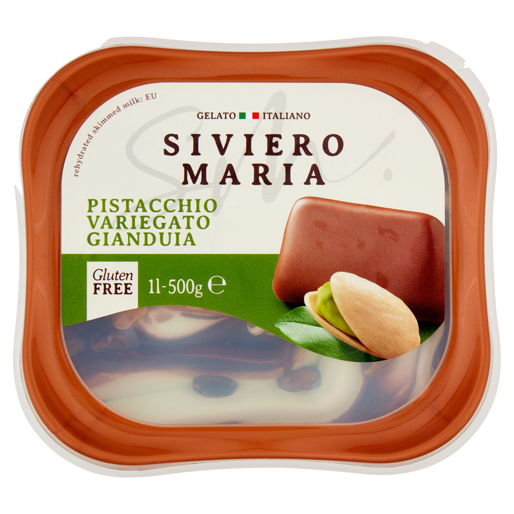 GELATO PISTACCHIO VARIEGATO GIANDUIA SIVIERO MARIA VASCHETTA 500G - 0