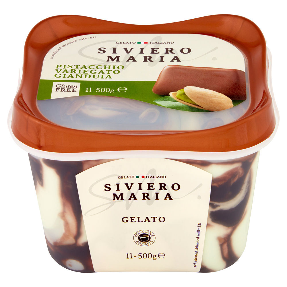GELATO PISTACCHIO VARIEGATO GIANDUIA SIVIERO MARIA VASCHETTA 500G - 6