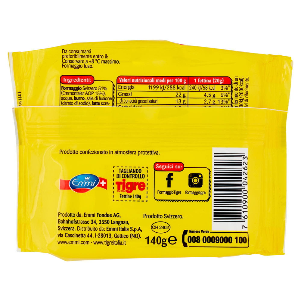 FETTINE EMMENTALER TIGRE X7 140G - 1
