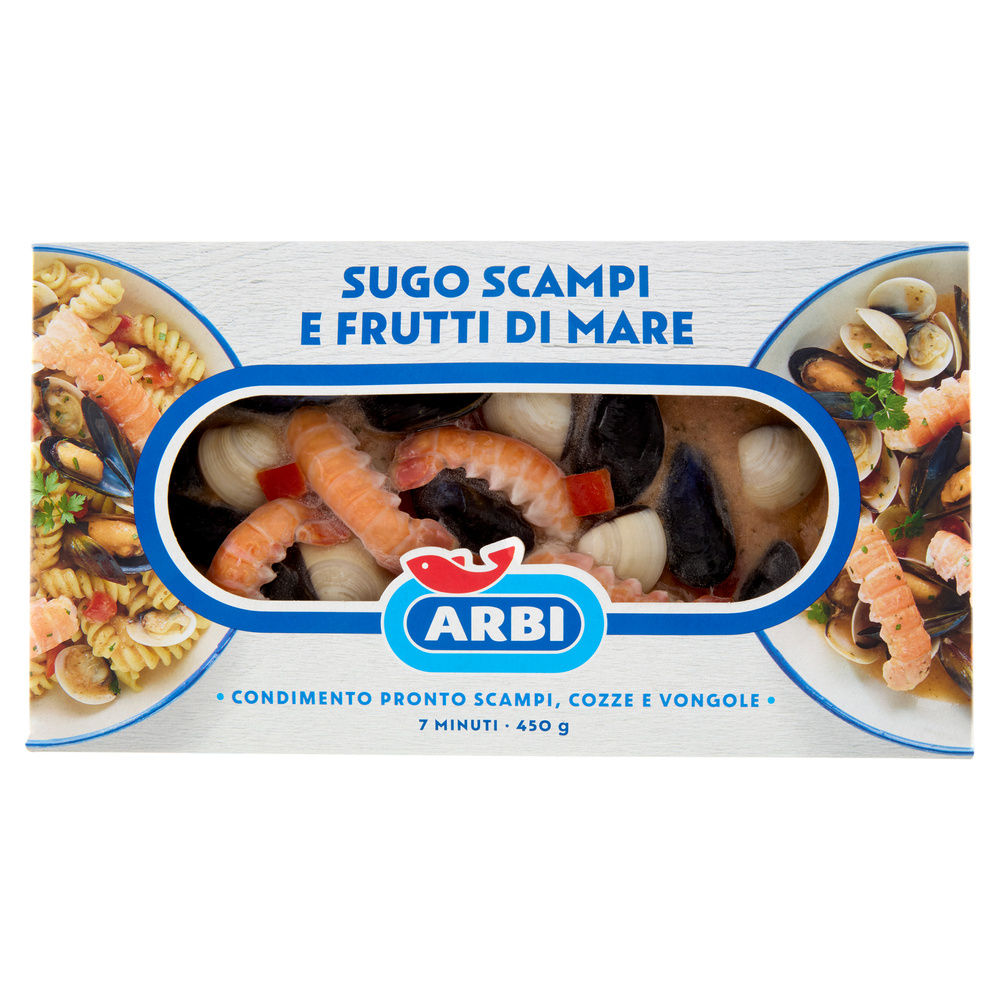 Sugo pronto scampi e frutti di mare arbi g 450
