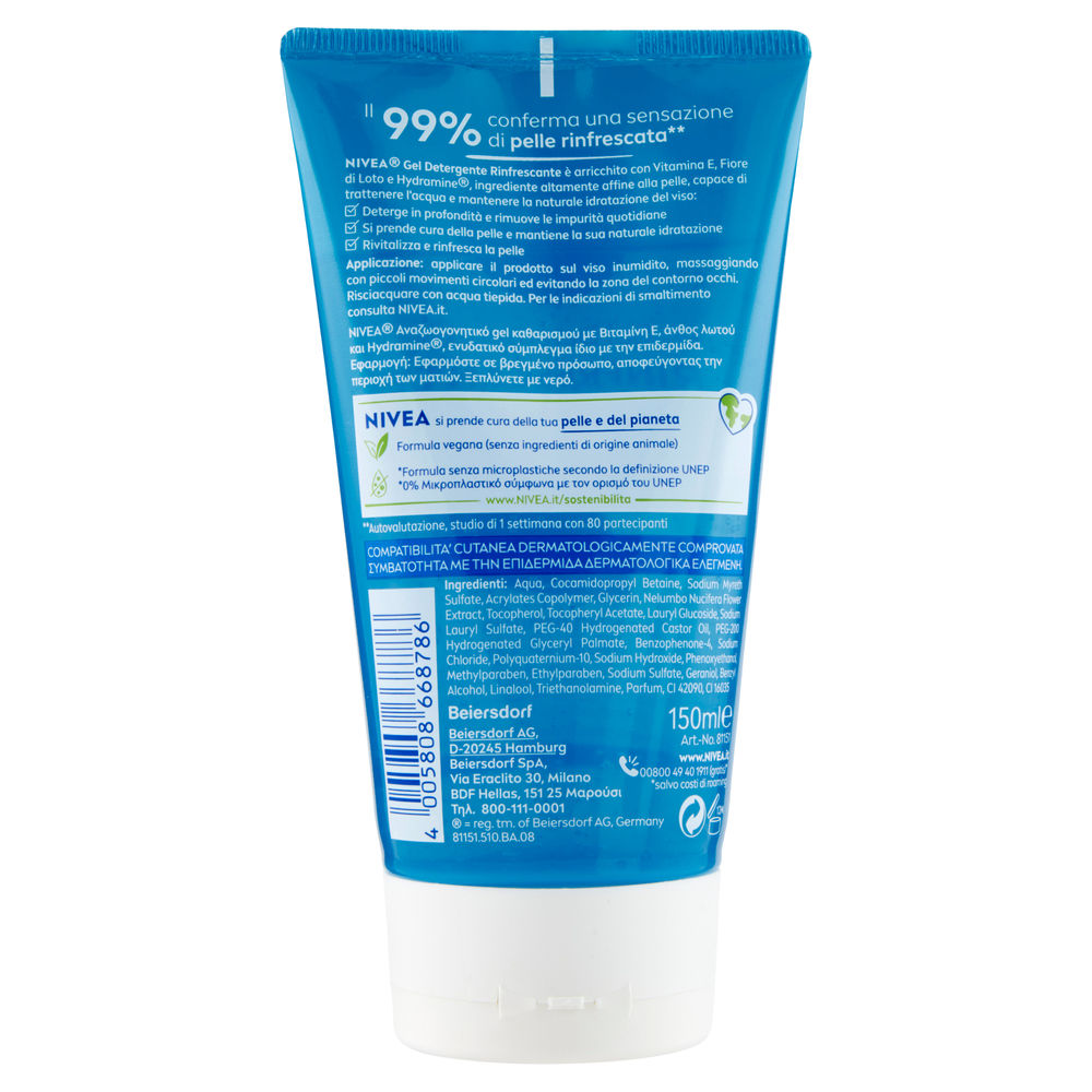 GEL DETERGENTE RINFRESCANTE NIVEA AQUA EFFECT FLACONE 150ML - 1
