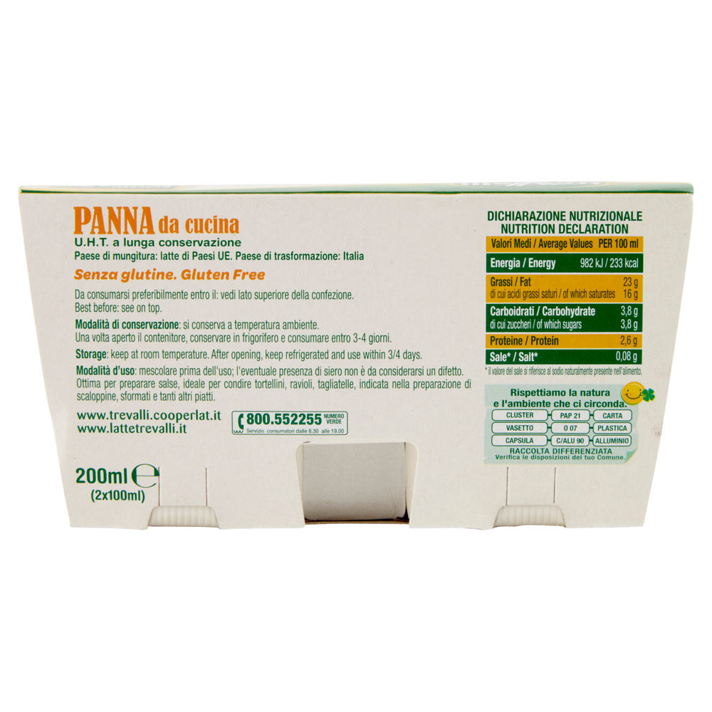PANNA UHT CUCINA TRE VALLI VASETTI 2X100 ML - 1