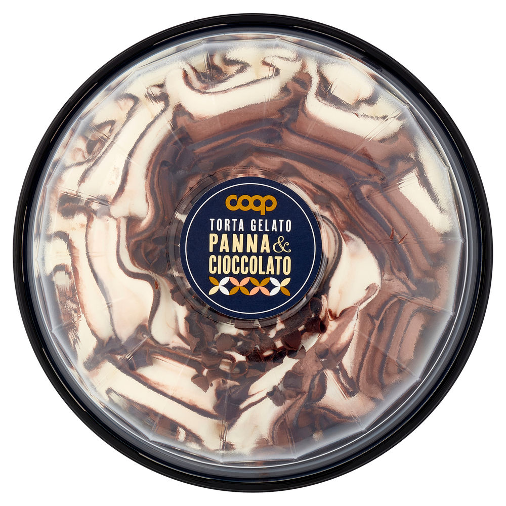 TORTA GELATO PANNA E CIOCCOLATO COOP VASSOIO G 700 - 0