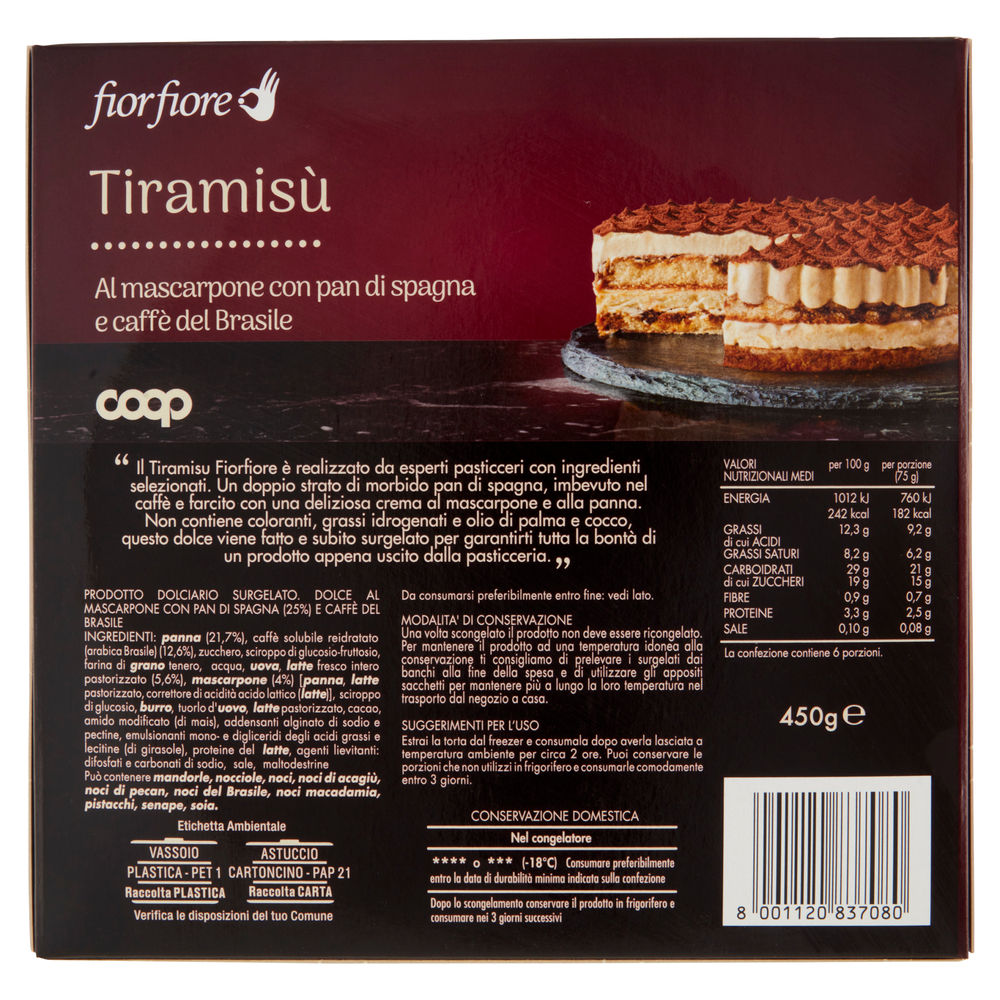 TIRAMISU' FIOR FIORE COOP ASTUCCIO G 450 - 1