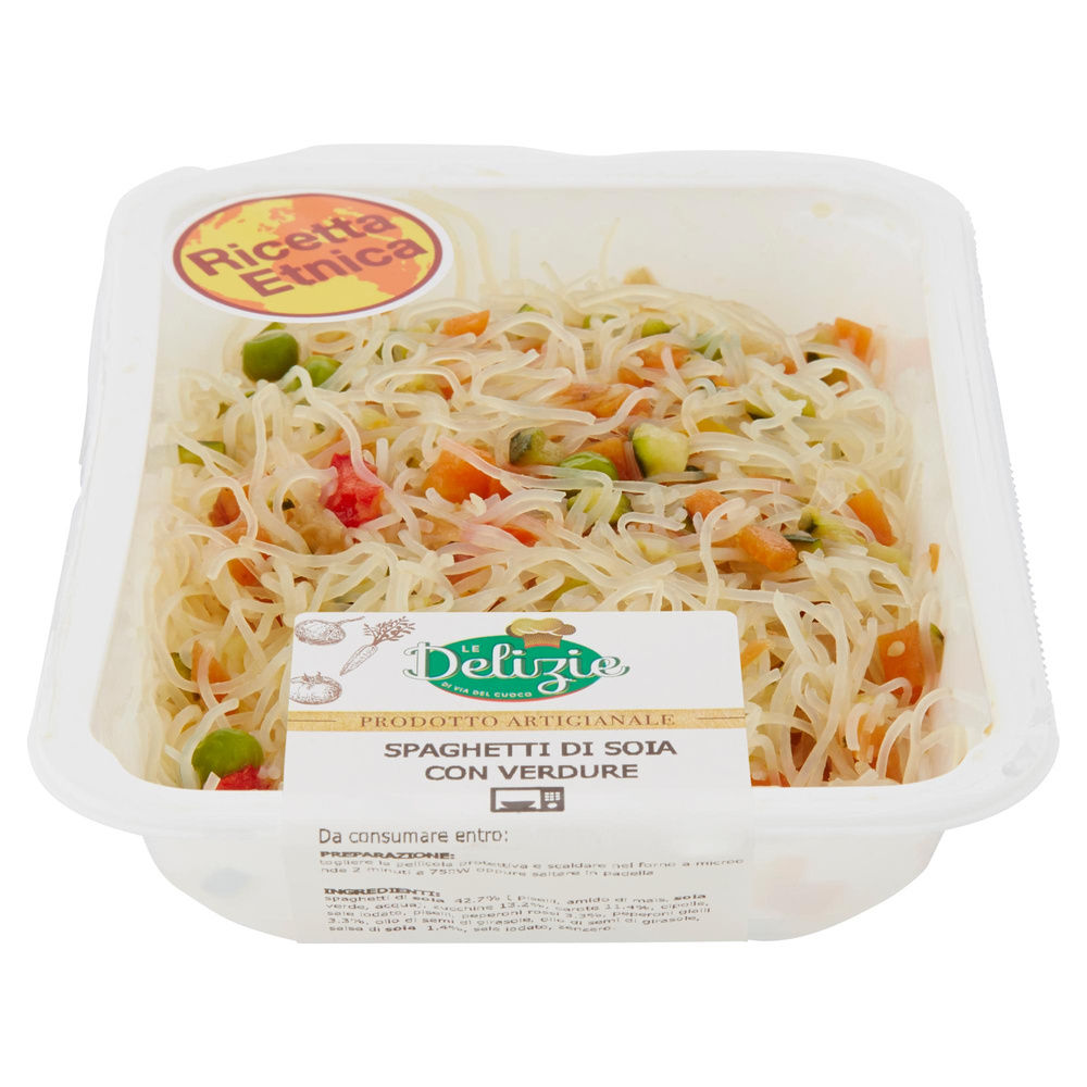 SPAGHETTI SOIA C/VERDURE T/A CA 250 G LINEA ETNICA LE DELIZIE IN TAVOLA - 7