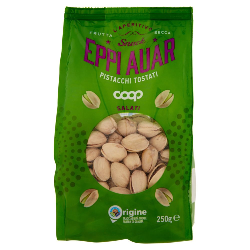 PISTACCHI TOSTATI SALATI  EPPI AUAR COOP ES 21-25 BS G 250 - 0