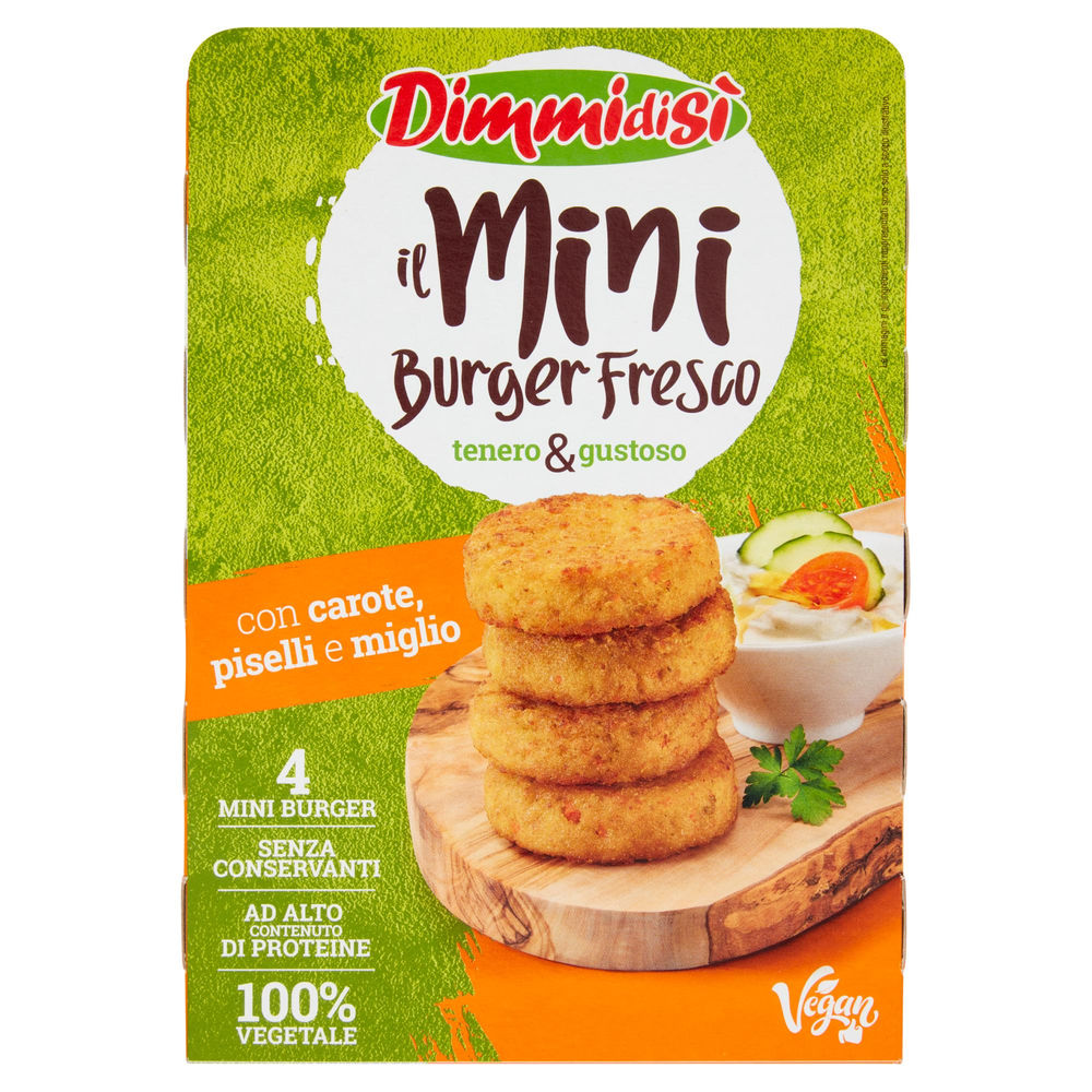 MINI BURGER CON CAROTE PISELLI E MIGLIO DIMMIDISI' VH G 200 - 0