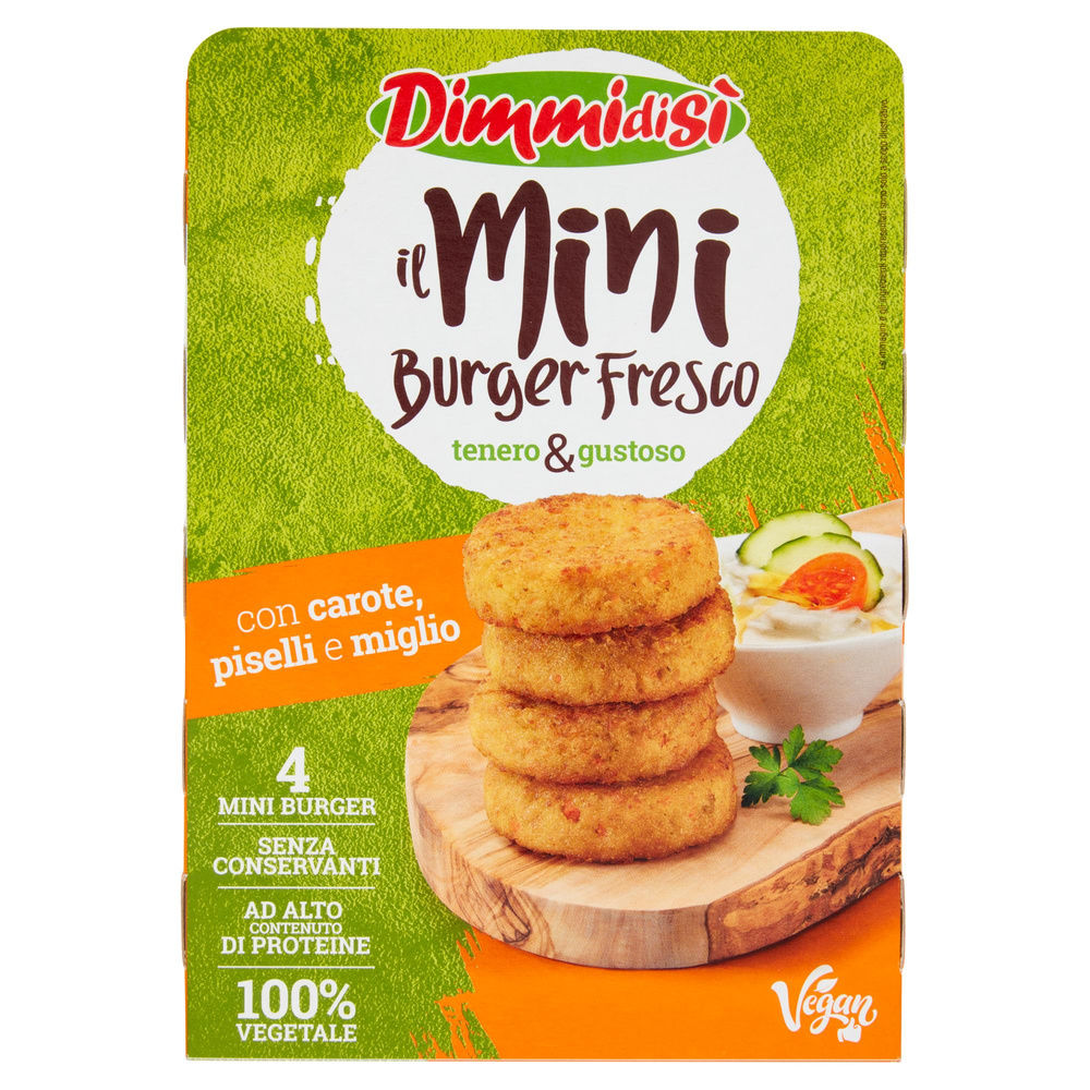 MINI BURGER CON CAROTE PISELLI E MIGLIO DIMMIDISI' VH G 200 - 7
