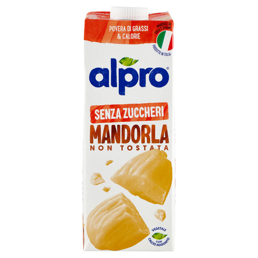 Alpro mandorla non tostata drink senza zucchero brick l 1