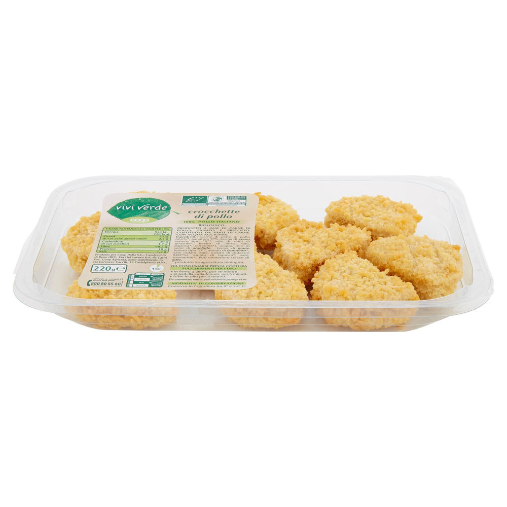 CROCCHETTE DI POLLO BIOLOGICO ATP 220 G VIVI VERDE - 2