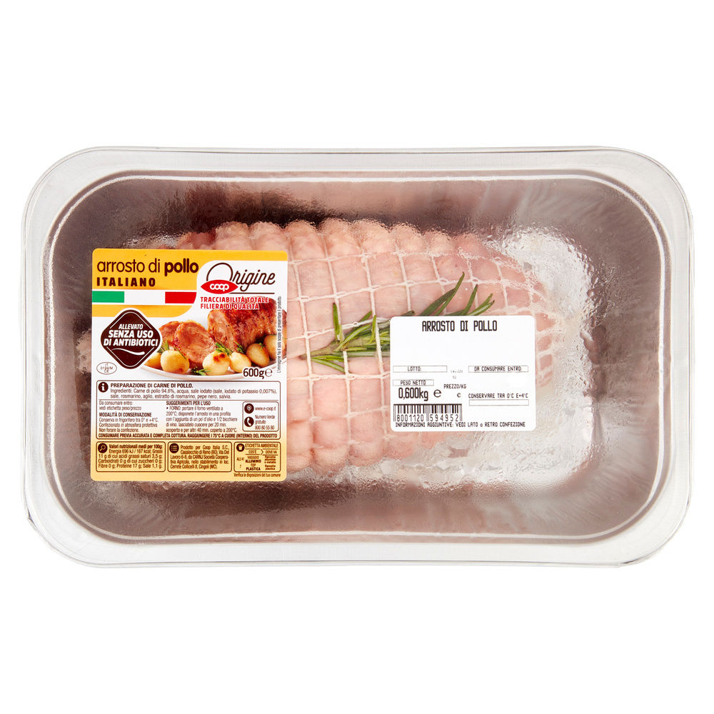 ARROSTO DI POLLO SENZA USO DI ANTIBIOTICI CF 600 G ORIGINE - 4