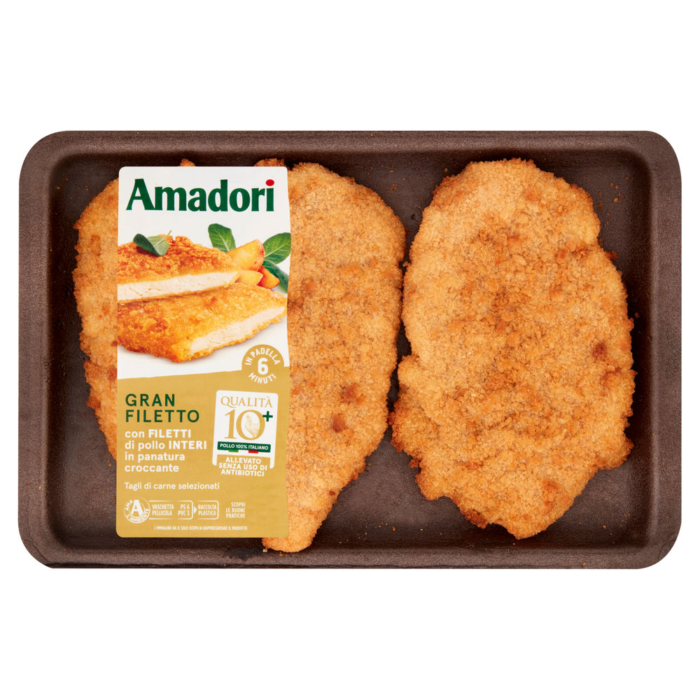 GRAN FILETTO DI POLLO IMPANATO ATP 250 G AMADORI 10+ - 0