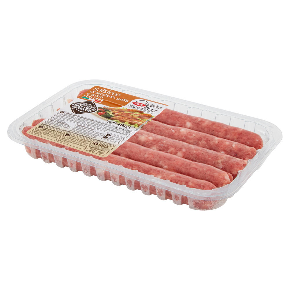 SALSICCIA DI POLLO TACCHINO SUINO SENZA USO DI ANTIBIOTICI ATP 400 G ORIGINE - 8