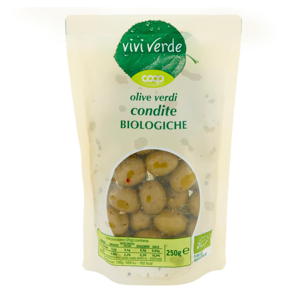 OLIVE VERDI CONDITE APERITIVO VIVI VERDE BIO COOP ES 160-180 BS G 250 - 2