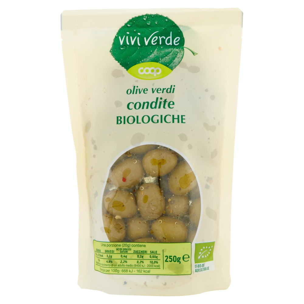 OLIVE VERDI CONDITE APERITIVO VIVI VERDE BIO COOP ES 160-180 BS G 250 - 4