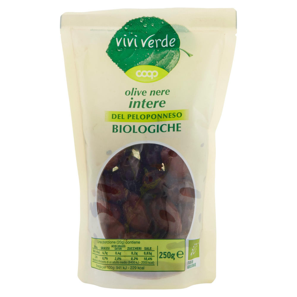 OLIVE NERE INTERE DEL PELOPONNESO VIVI VERDE BIO COOP ES 180-200 BS G 250 - 3