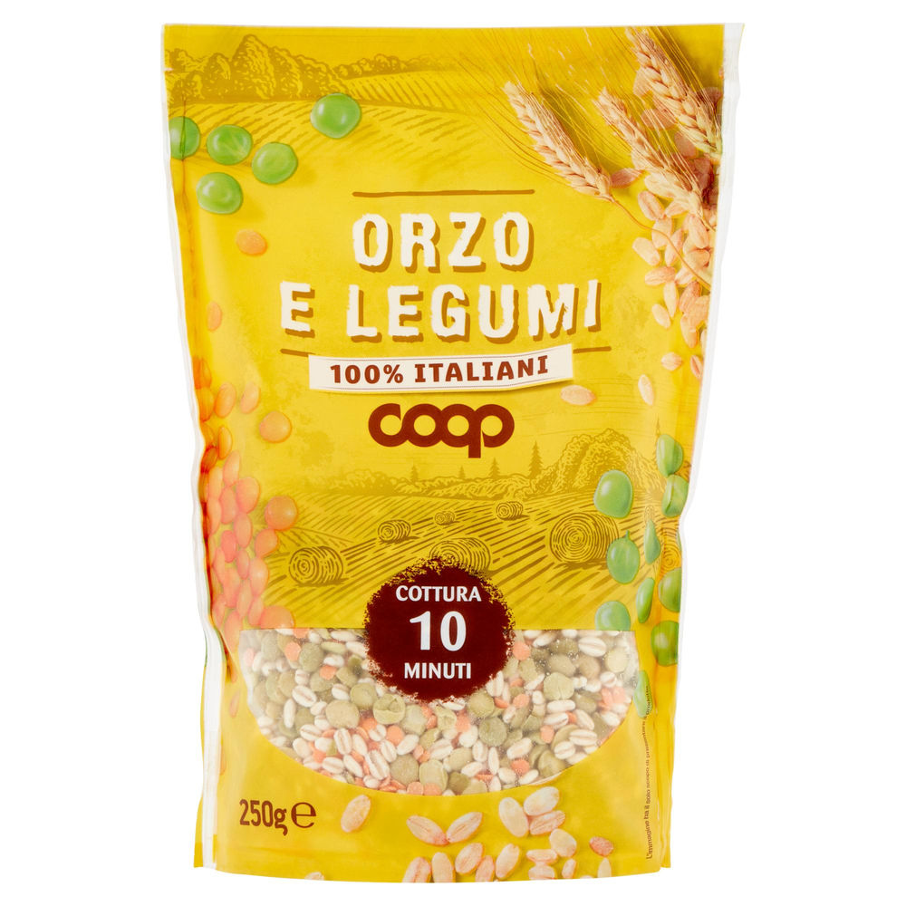 Orzo e legumi rapida cottura 10 minuti coop doypack g 250