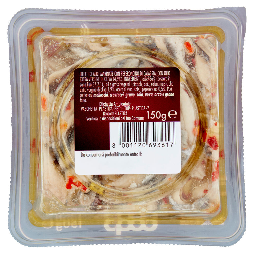 FILETTI  DI  ALICI CON PEPERONCINO DI CALABRIA FIOR FIORE COOP G 150 - 1