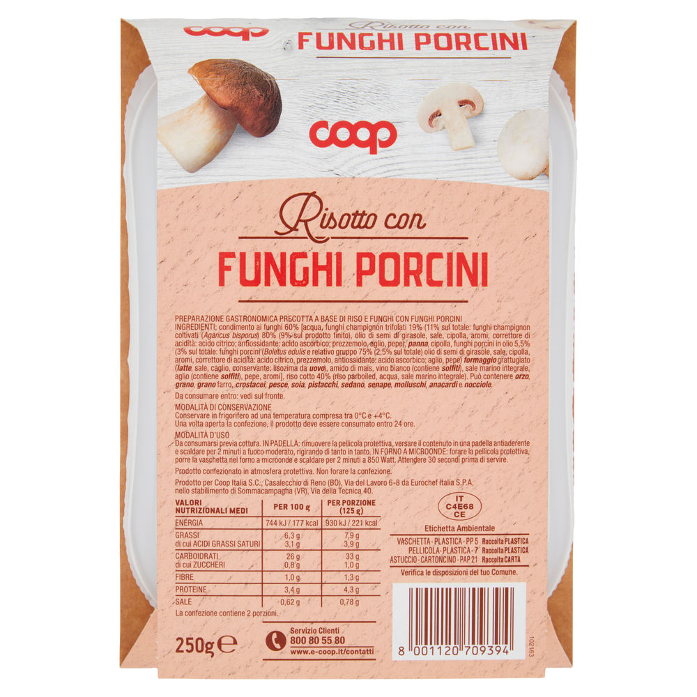 RISOTTO CON FUNGHI PORCINI COOP G 250 - 1