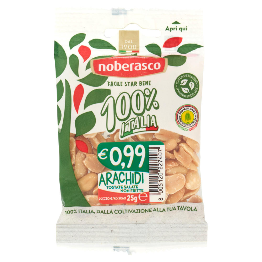 0,99 ARACHIDI SALATE E TOSTATE 100% ITALIA NOBERASCO BS G 25 - 5