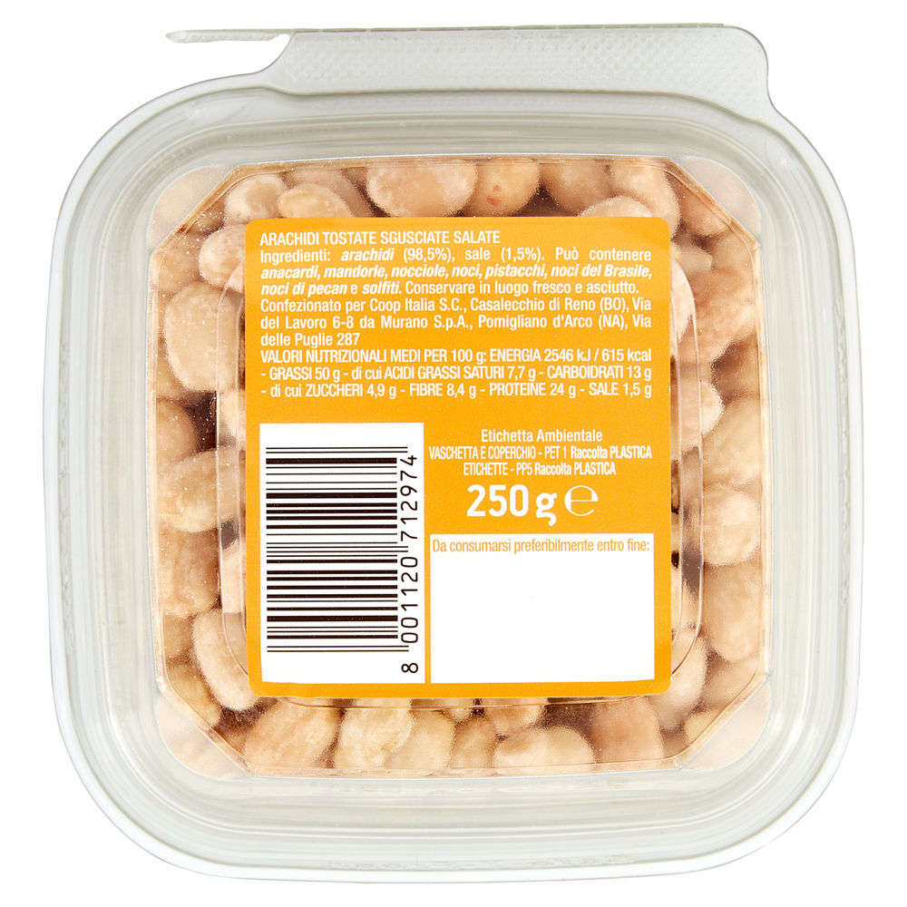ARACHIDI SGUSCIATE TOSTATE SALATE EPPI AUAR COOP VH G 250 - 2