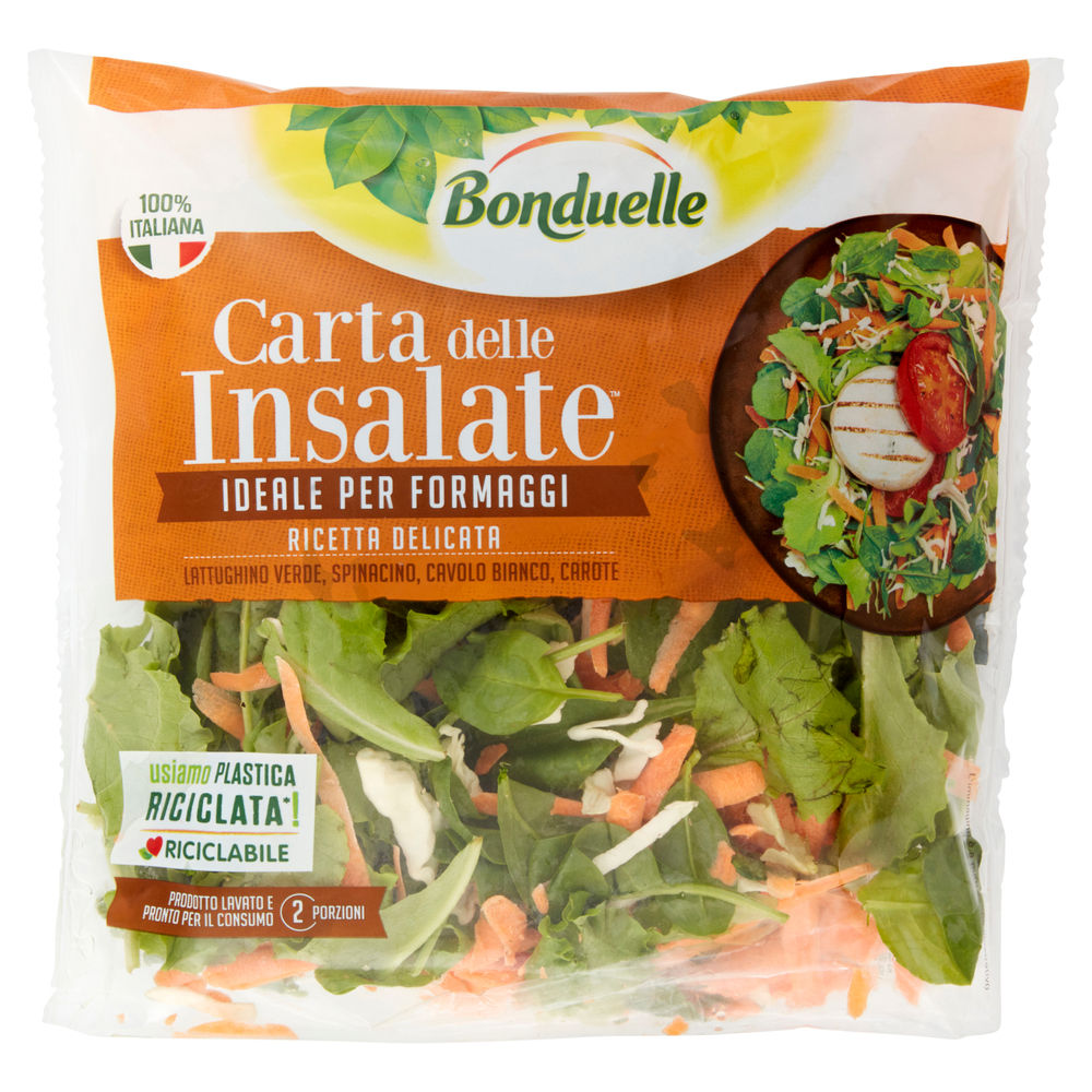 Delicata carta delle insalate per insalatone bonduelle it i^ busta g 120