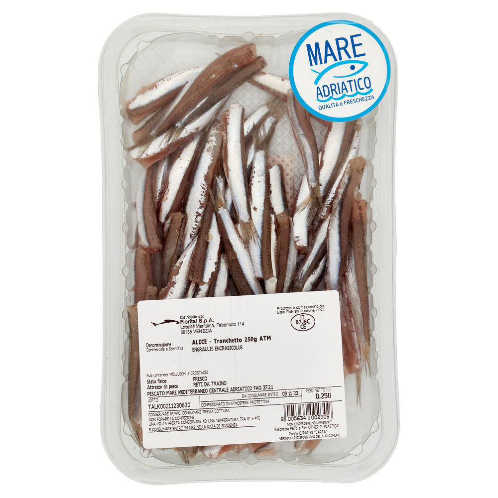 TRONCHETTI DI ALICI MAR ADRIATICO PF 250 G ATP - 2