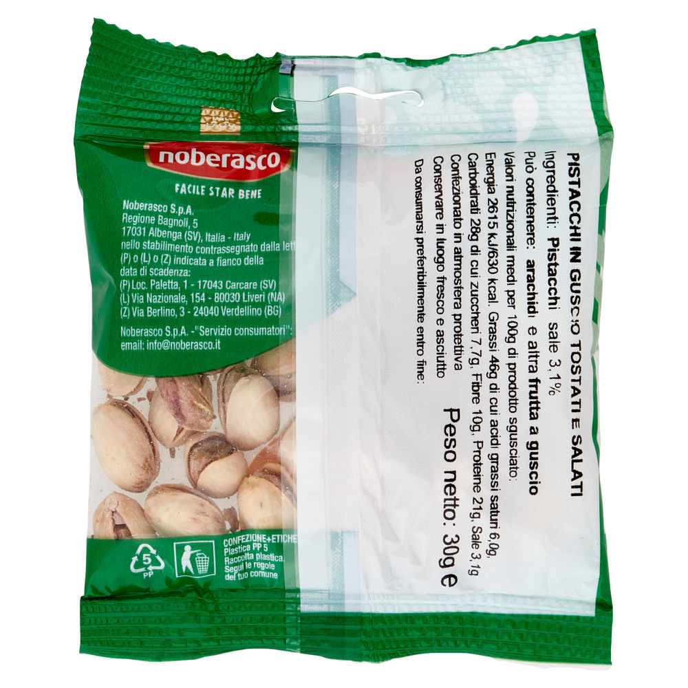 0,99 PISTACCHI TOSTATI SALATI BS G 30 - 1